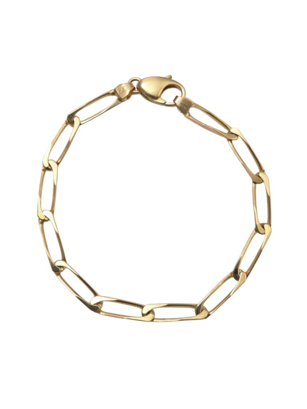 14K Yellow Gold Oval Link Bracelet #25157